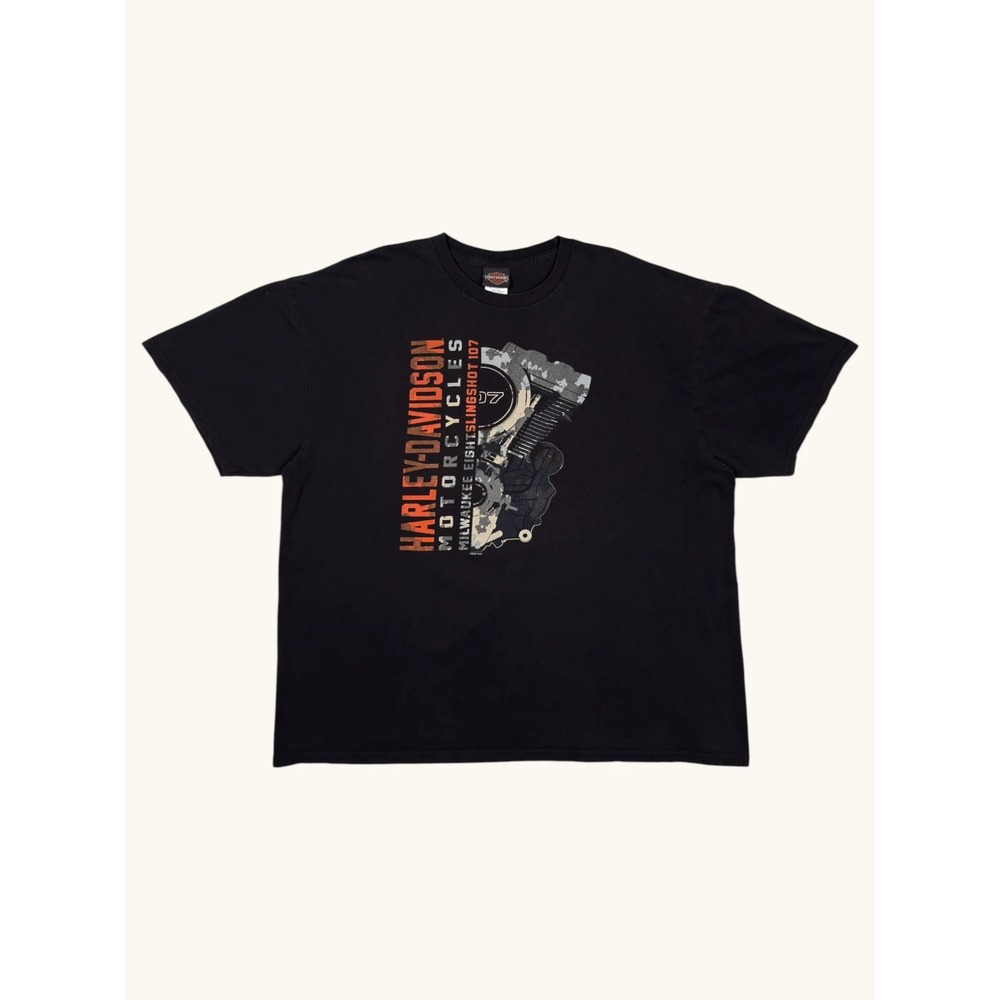 Harley Davidson T Shirt Mens XXL Black Milwaukee Eight 107 Syracuse NY Eagle Tee
